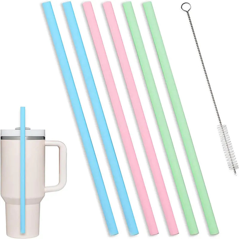 6 Pack Reusable Long with Cleaning Brush Stanley 40 oz 30 oz Cup
